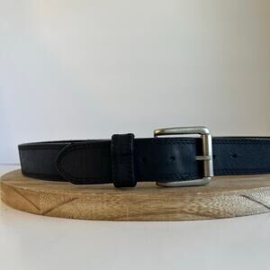 90s Black Genuine Leather Columbia Utility Hiking Belt Size XL